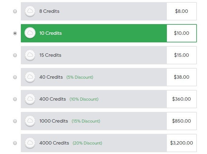 Bảng giá mua Credits QwikLabs